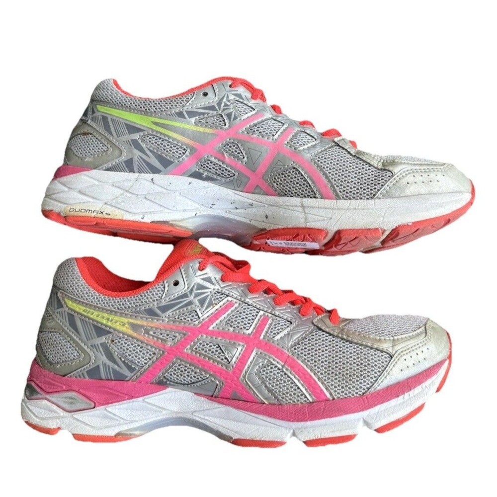 ASICS GEL Running Shoes Exalt 3 Orange Pink Gray Size 8.5